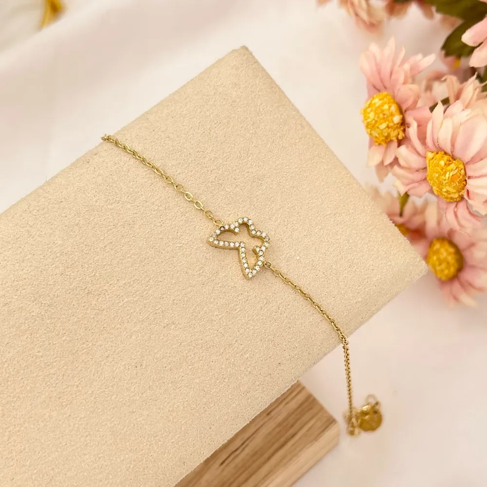 Farfalla-Bracciale in Acciaio con Chiusura - BAC-103-AA2832B