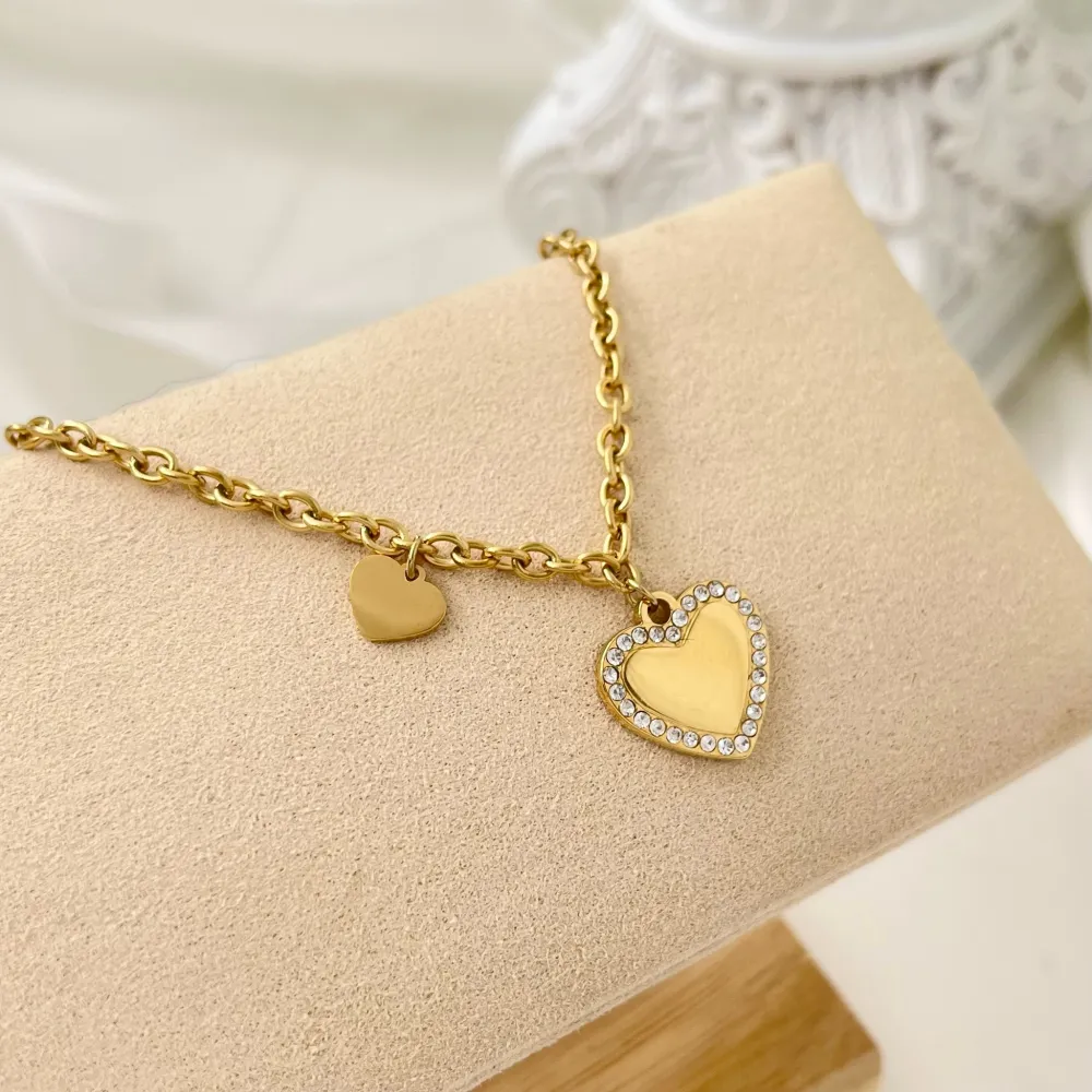 Cuore -Bracciale in Acciaio con Chiusura - BAC-103-AA2859B