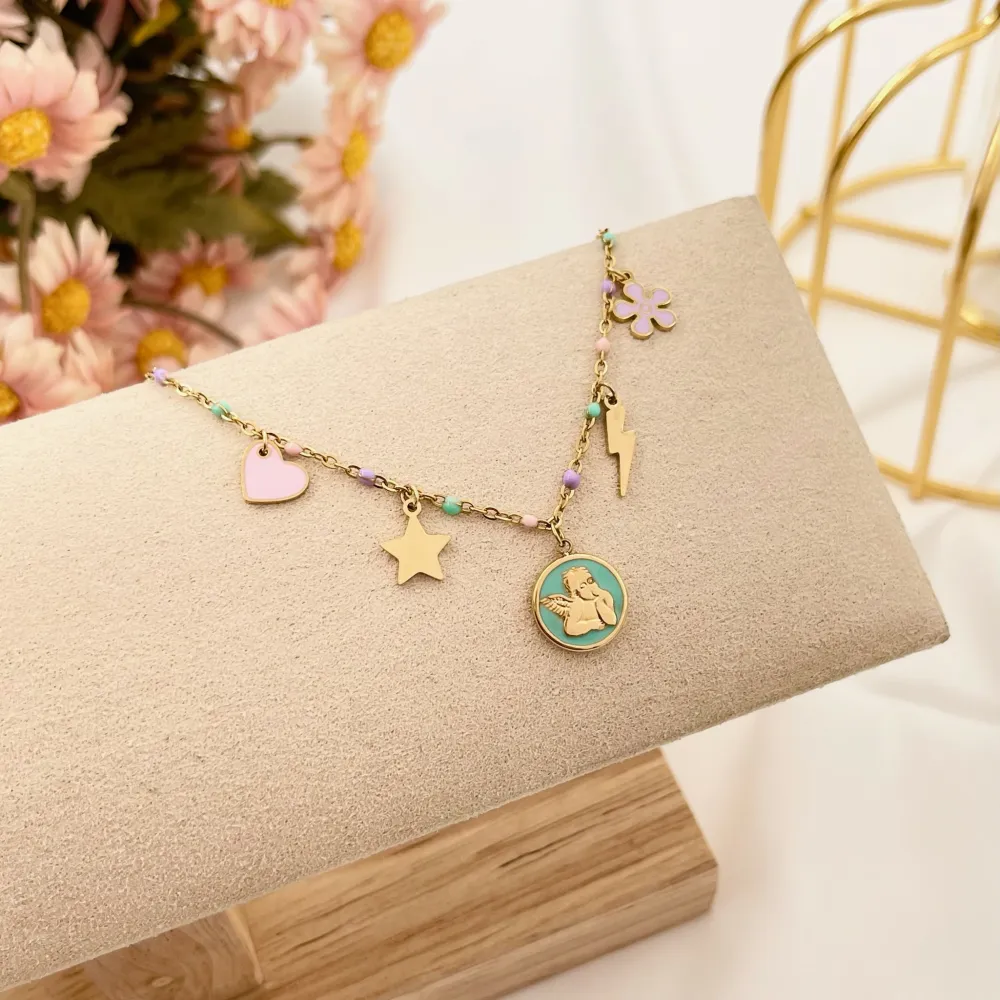 Angelo Smaltato-Bracciale in Acciaio con Chiusura - BAC-103-AA3186B