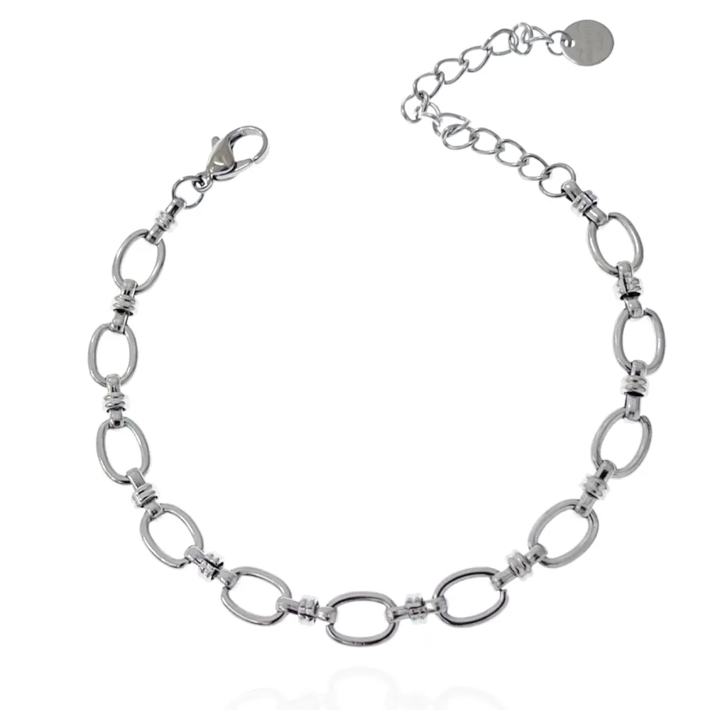 Catena-Bracciale in Acciaio con Chiusura - BAC-103-AA3417B