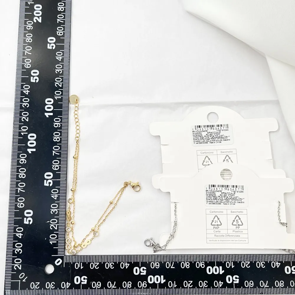 Doppio con Infinito-Bracciale in Acciaio con Chiusura - BAC-103-AA3457B