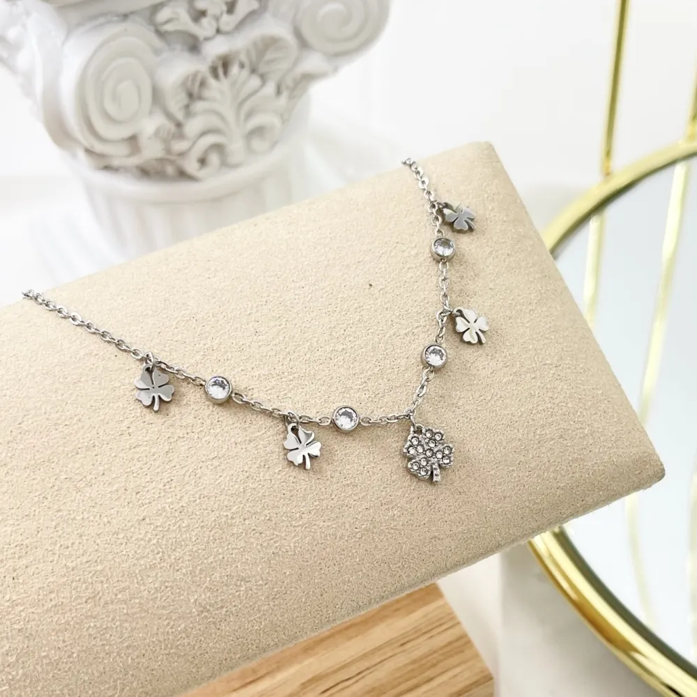 Quadrifoglio -Bracciale in Acciaio con Chiusura - BAC-103-AA3467B