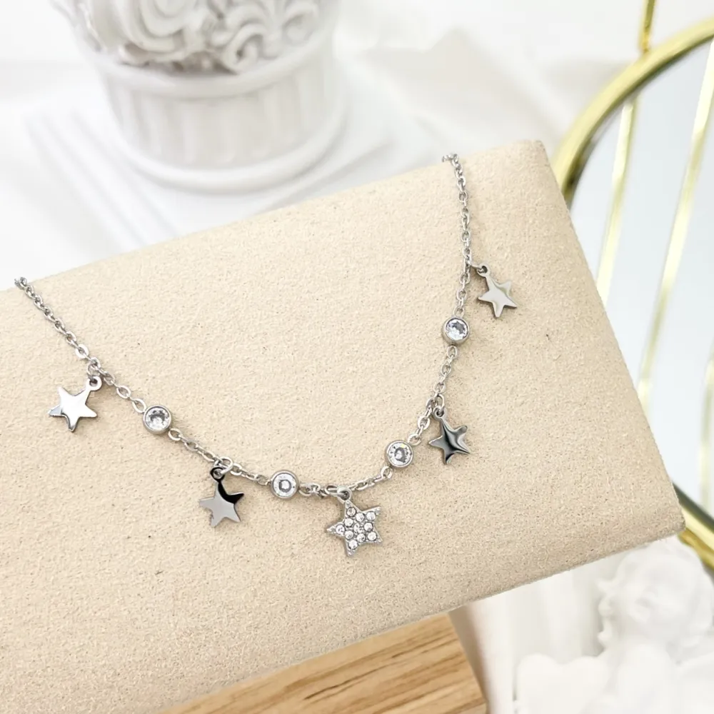 Stella-Bracciale in Acciaio con Chiusura - BAC-103-AA3473B