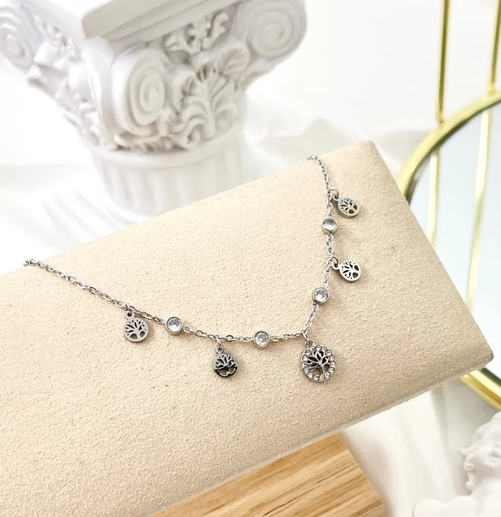 Albero della Vita -Bracciale in Acciaio con Chiusura - BAC-103-AA3477B