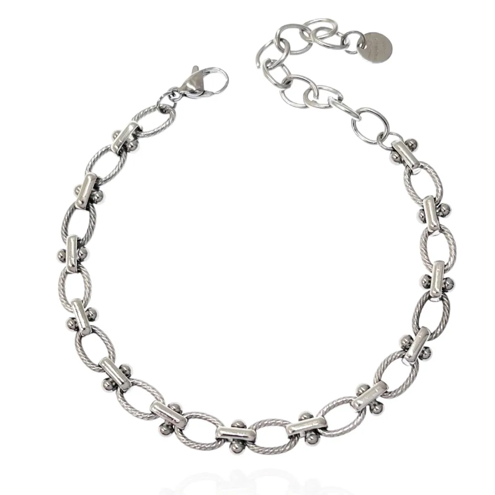 Catena-Bracciale in Acciaio con Chiusura - BAC-103-AA3583B