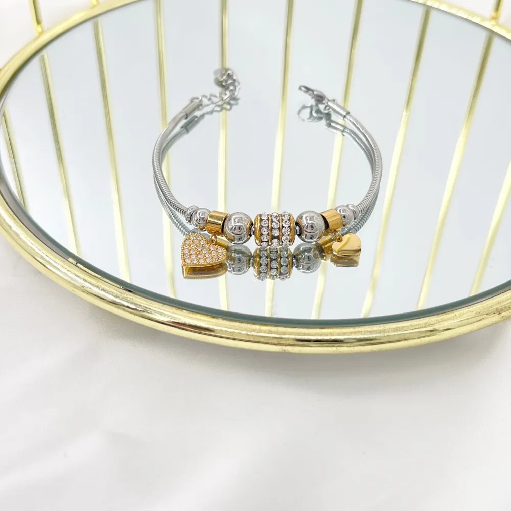 Charmes Cuore-Bracciale in Acciaio - BAC-103-AA3631B