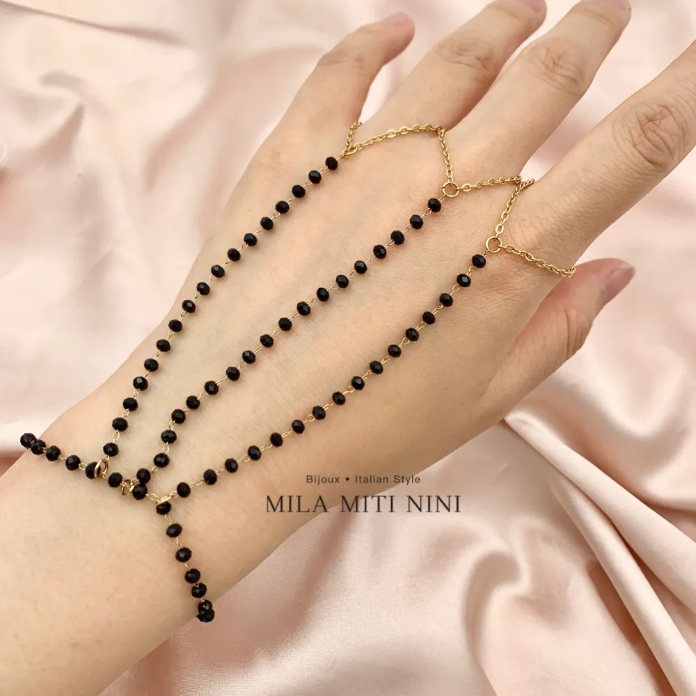 Multifili Cristalli-Baciamano in Acciaio - BAC-103-AA405B