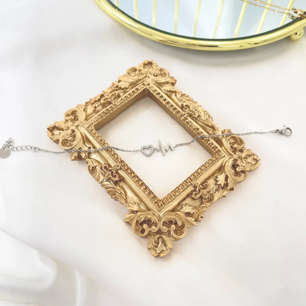 Battito Cuore-Bracciale in Acciaio con Chiusura - BAC-103-AA4169B