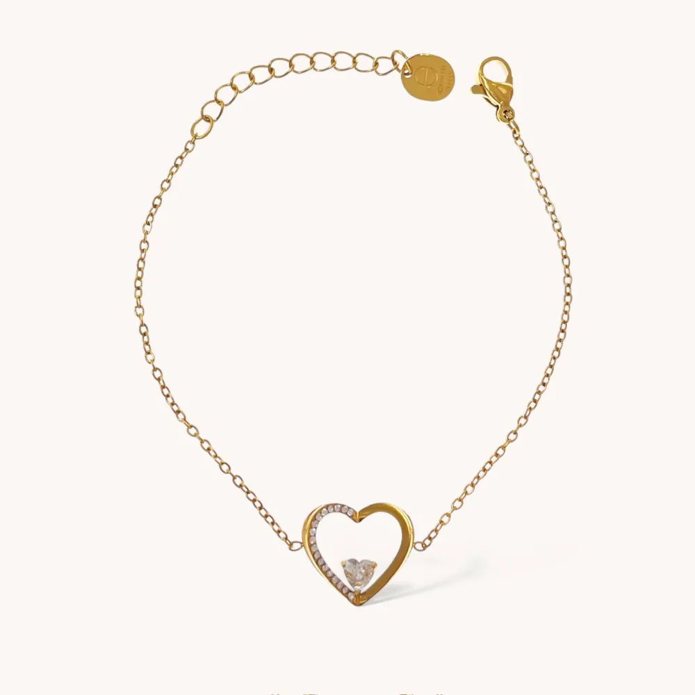 Cuore-Bracciale in Acciaio - BAC-103-AA4195B
