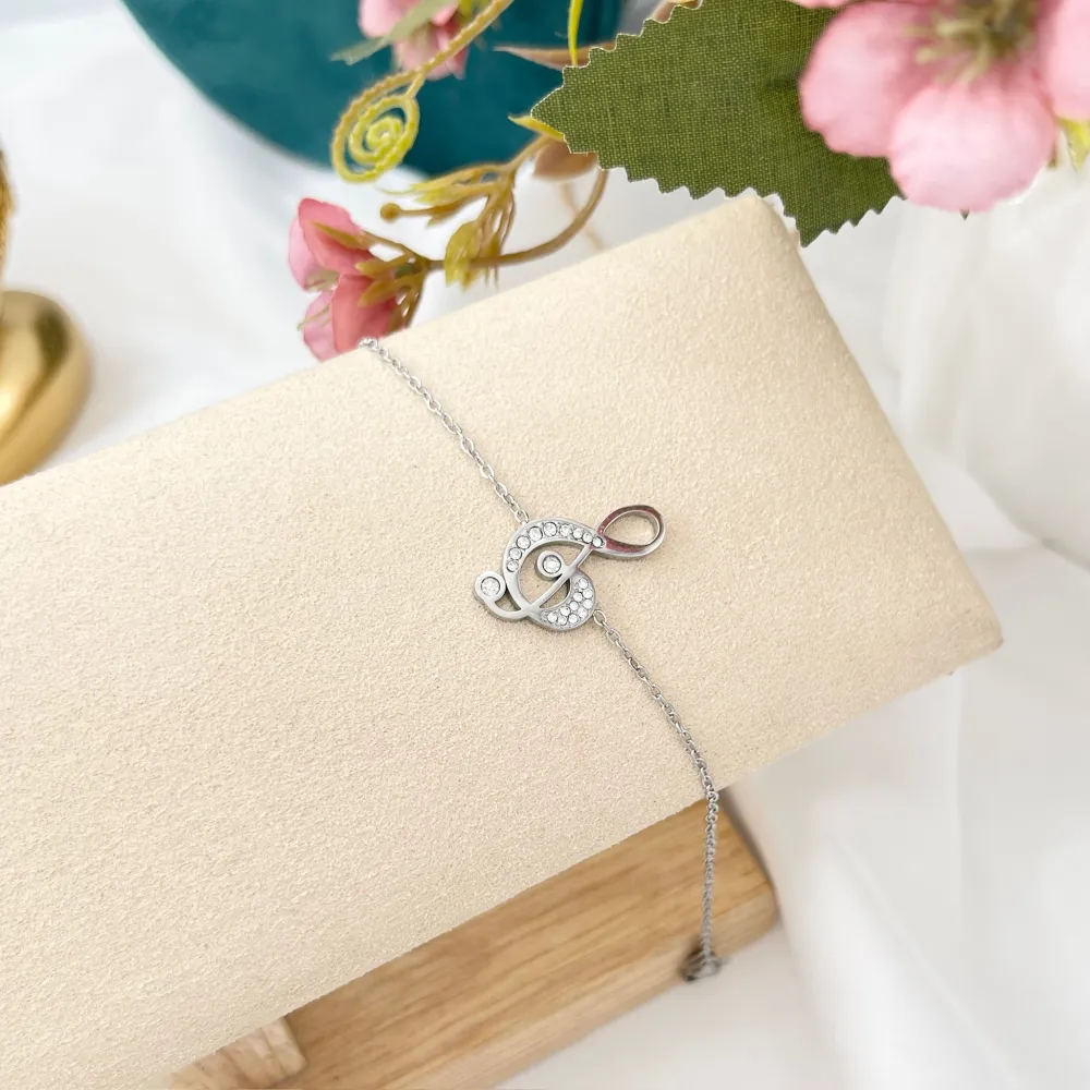 Nota Musicale-Bracciale in Acciaio - BAC-103-AA4533B