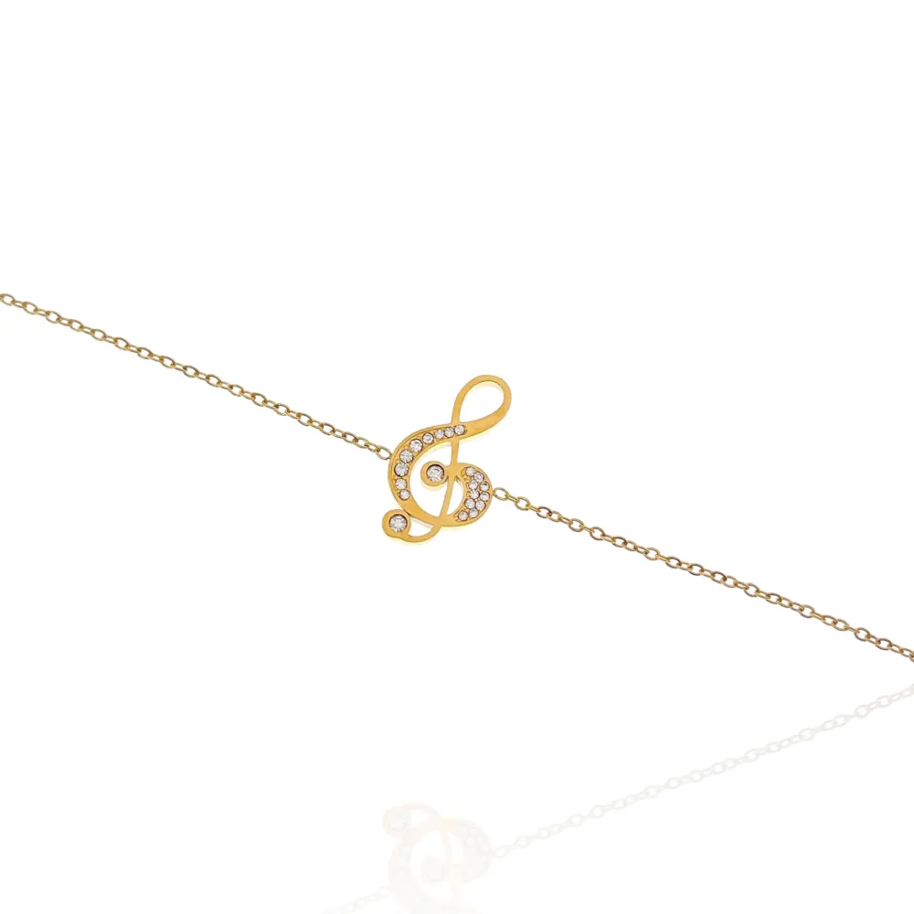 Nota Musicale-Bracciale in Acciaio - BAC-103-AA4533B