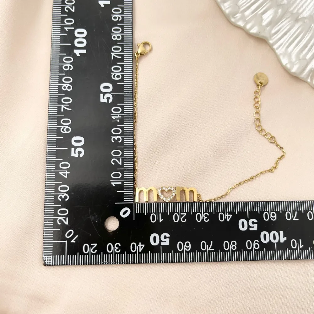 Mom Mamma-Bracciale in Acciaio e Zirconia - BAC-103-AA954B