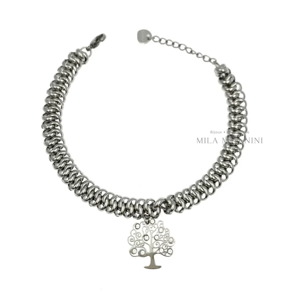 Albero della Vita -Bracciale in Acciaio con Chiusura - BAC104-A102