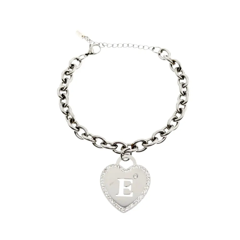 BAC1109-Iniziale Cuore - Bracciale in Acciaio - BAC413-1220