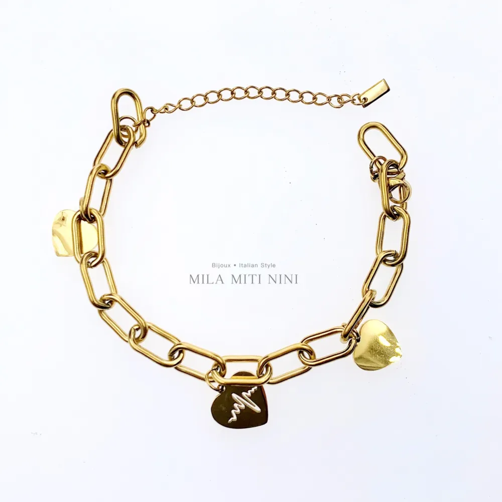 Battito Cuore -Bracciale in Acciaio con Chiusura - BAC413-1250