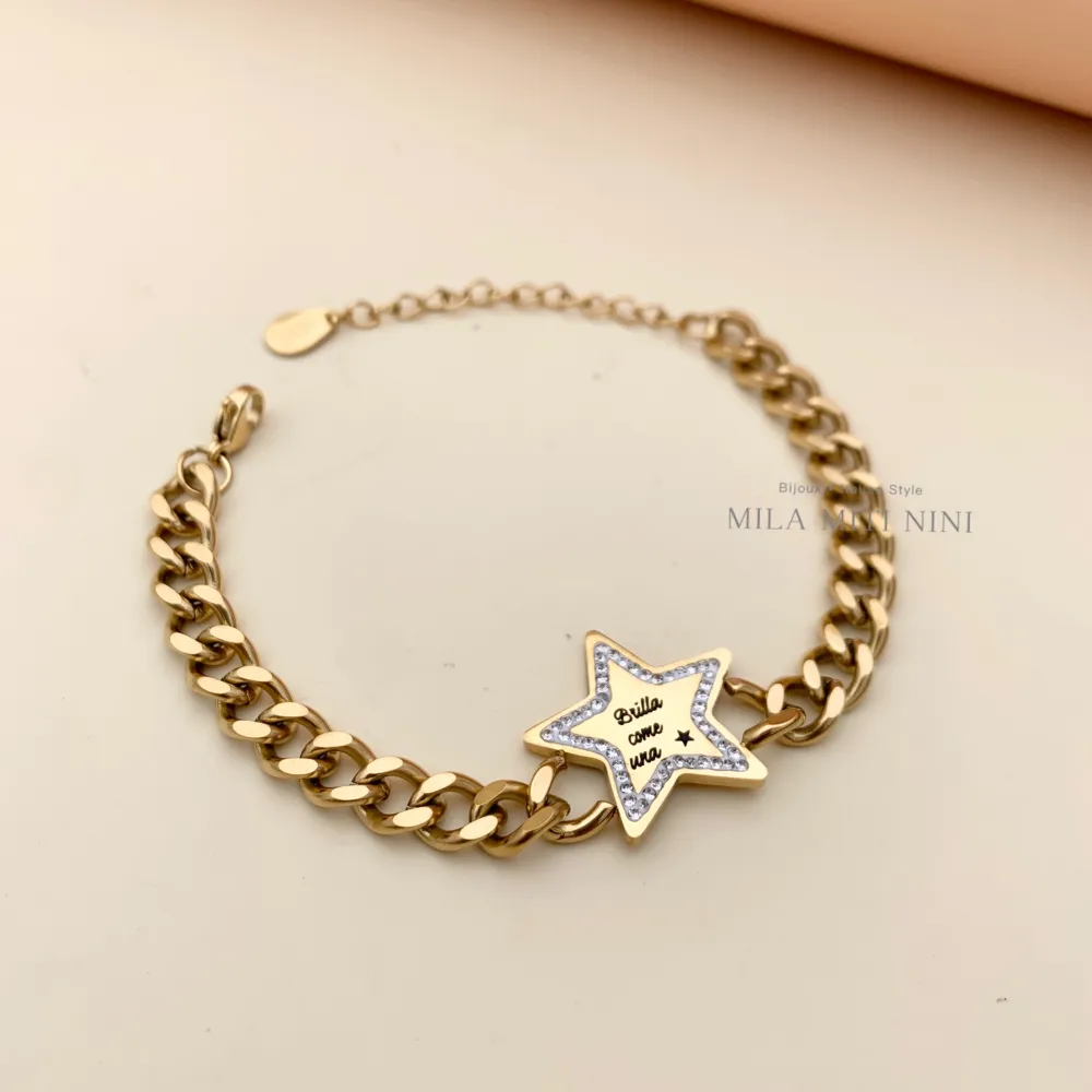 Brilla come una Stella-Bracciale in Acciaio con Chiusura - BAC413-1378