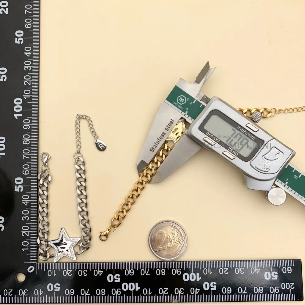 Brilla come una Stella-Bracciale in Acciaio con Chiusura - BAC413-1378