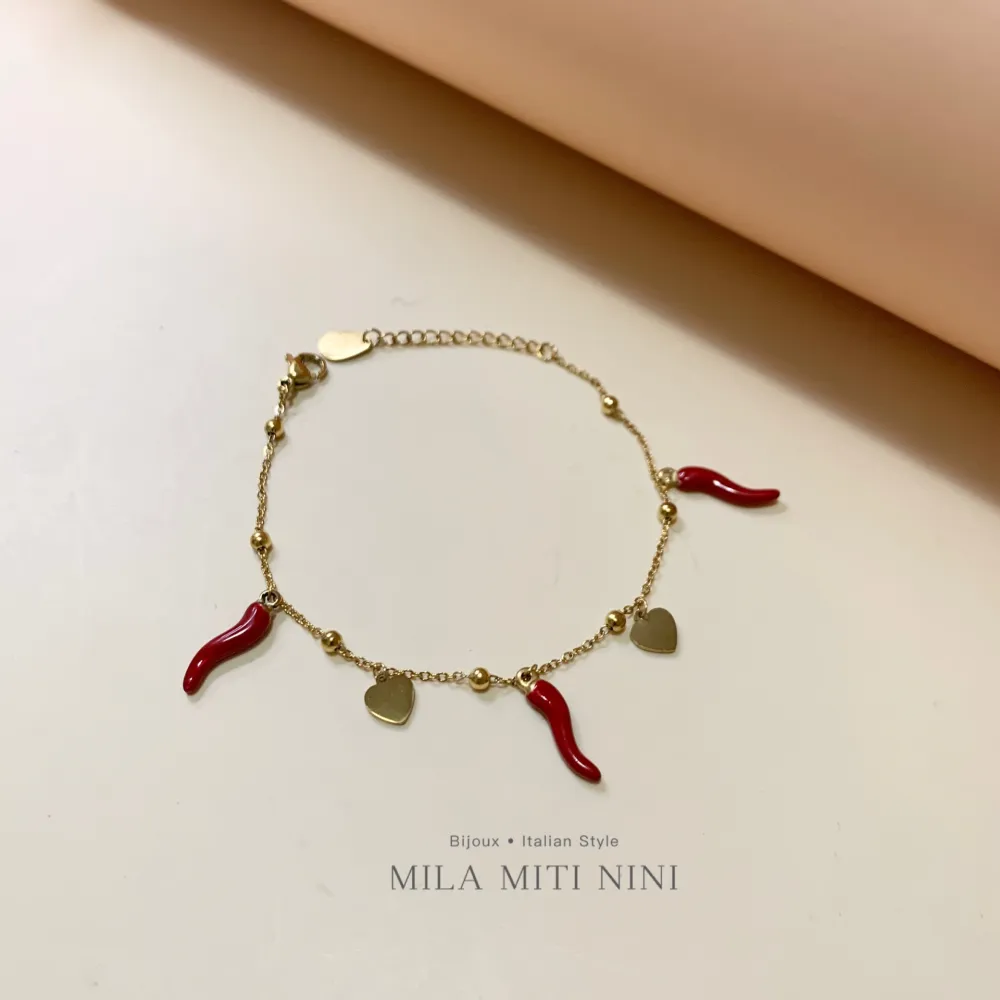 Cuore Cornino-Bracciale in Acciaio con Chiusura - BAC-413-1393