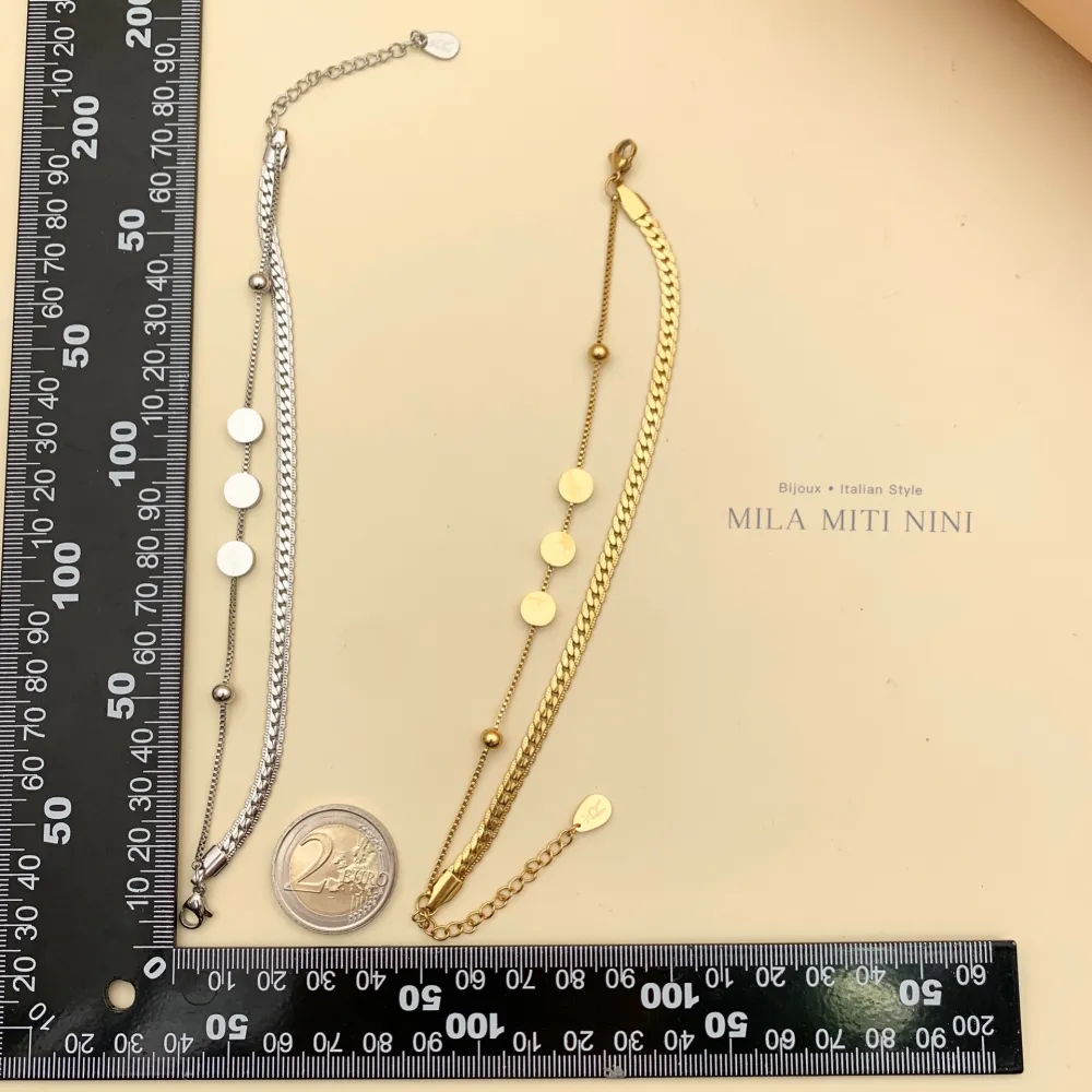 Doppio-Bracciale in Acciaio con Chiusura - BAC413-1405