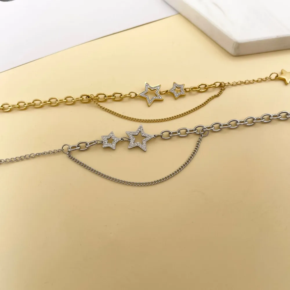 Stella-Bracciale in Acciaio con Chiusura - BAC-413-1515