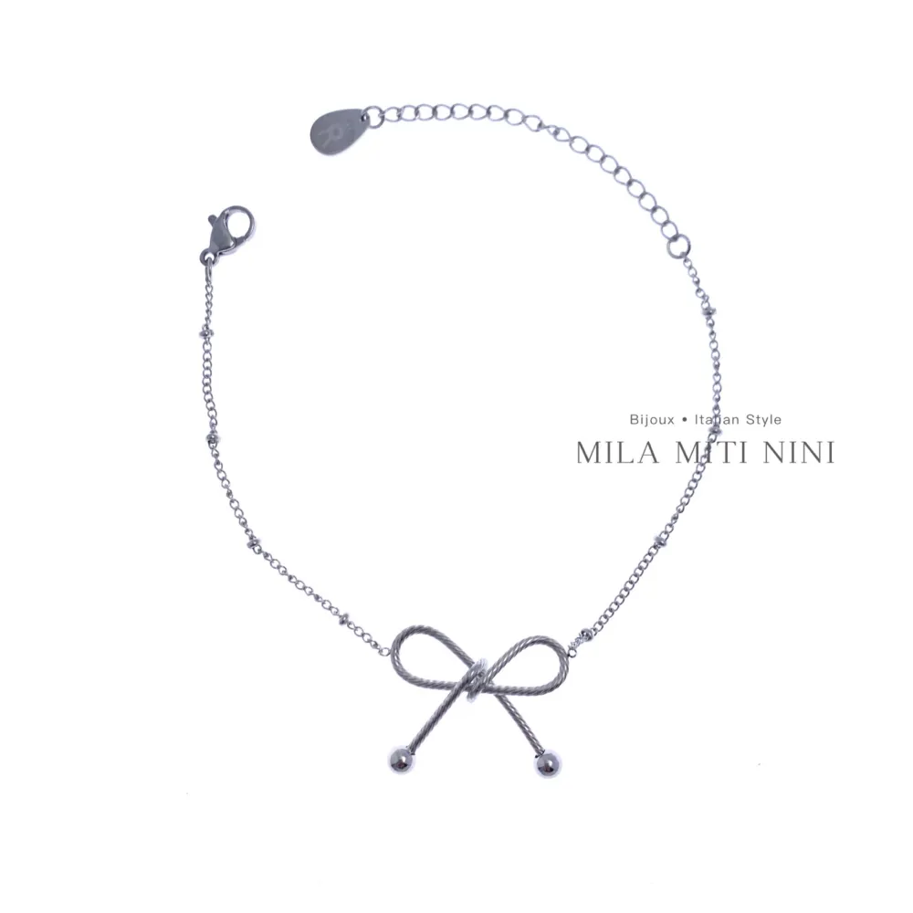 Fiocco-Bracciale in Acciaio con Chiusura - BAC-413-1573