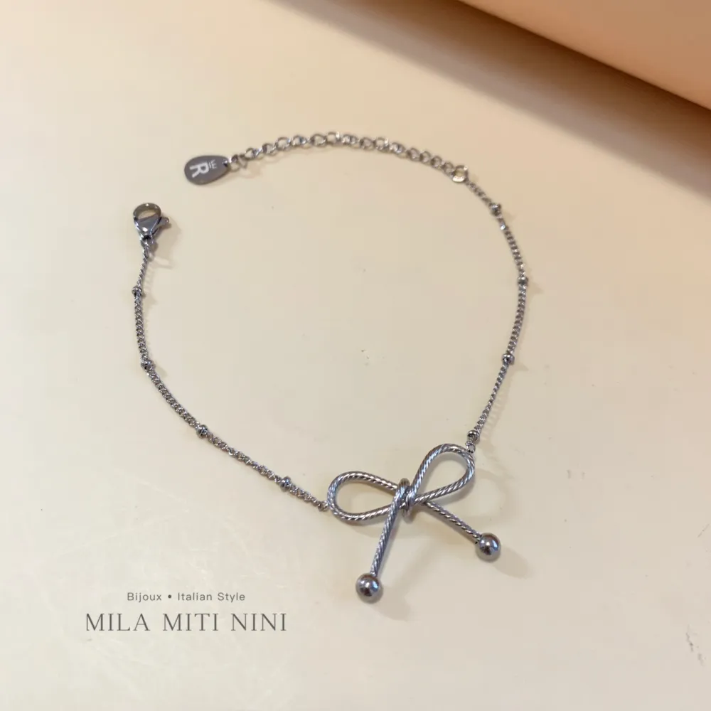 Fiocco-Bracciale in Acciaio con Chiusura - BAC-413-1573