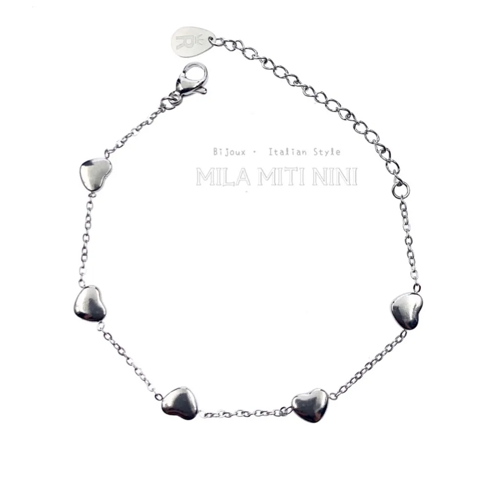 Cuore-Bracciale in Acciaio con Chiusura - BAC413-1581