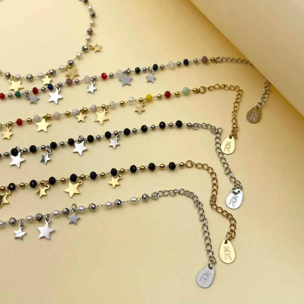 Stella Cristalli-Bracciale in Acciaio con Chiusura - BAC-413-1738