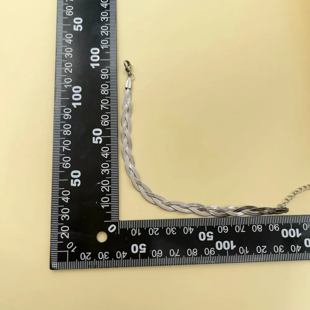 Intrecciato-Bracciale in Acciaio con Chiusura - BAC-413-1747