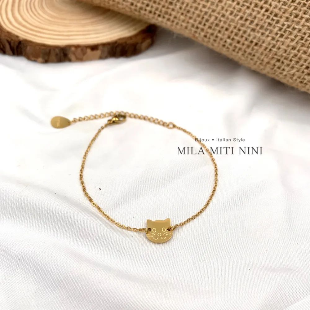 Gatto-Bracciale in Acciaio con Chiusura - BAC-413-1762A