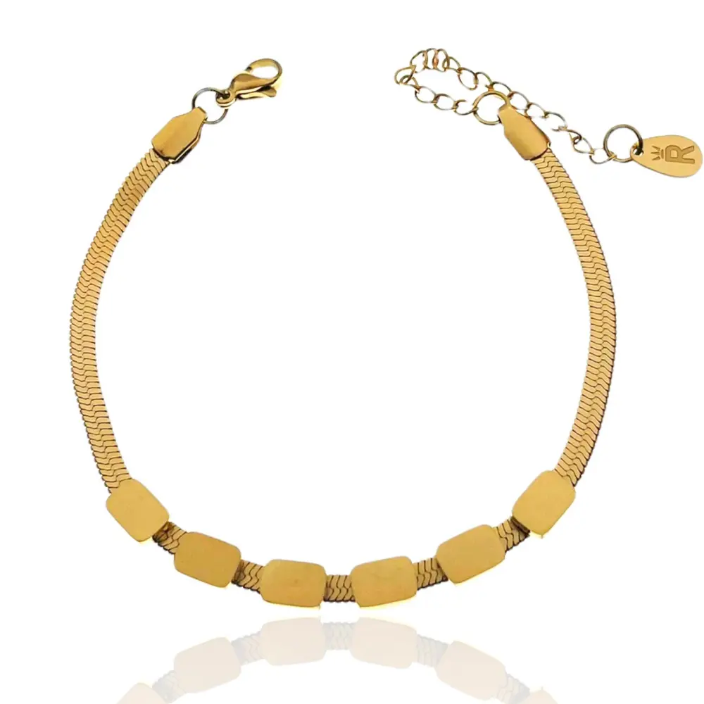 Quadratino -Bracciale in Acciaio con Chiusura - BAC-413-1767