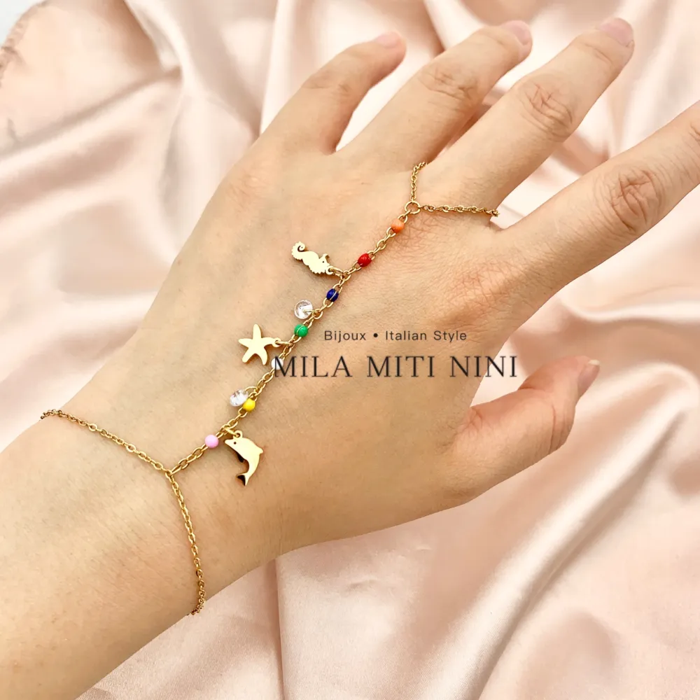 Delfino Stella marina-Baciamano in Acciaio - BAC-413-1856