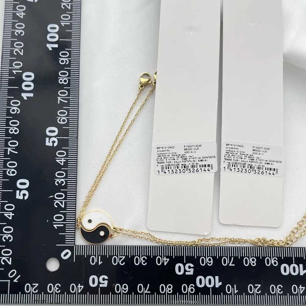 Ying Yang per Coppia-Due Bracciali in Acciaio - BAC-413-2042