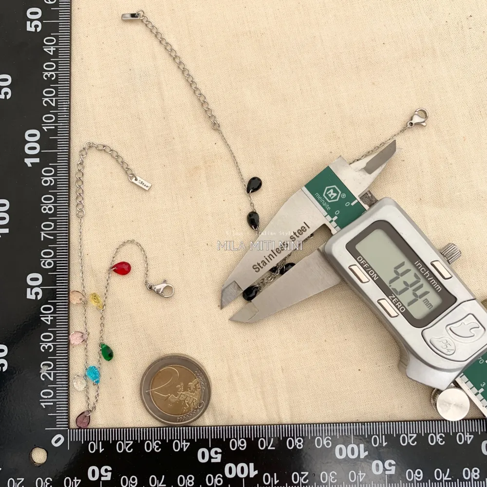 BAC413-2405-P.luci a Goccia-Bracciale in Acciaio - BAC413-2405