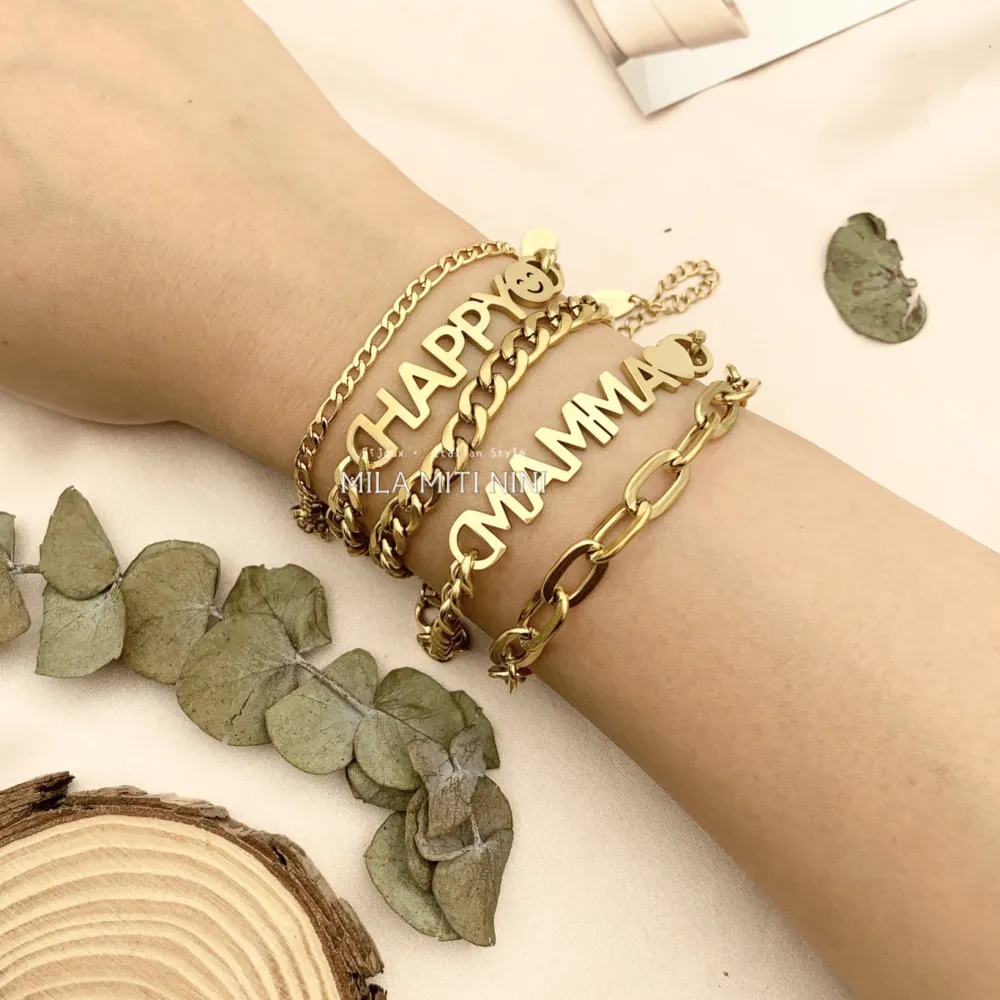 BAC413-2414-Catena 3mm-Bracciale in Acciaio - BAC413-2414