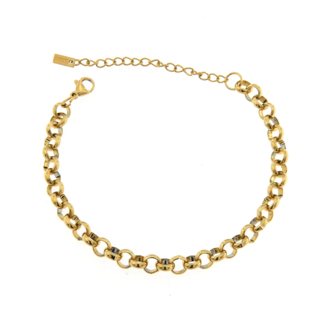 BAC6609-Catena 6mm- Bracciale in Acciaio con Chiusura - BAC-413-2715A
