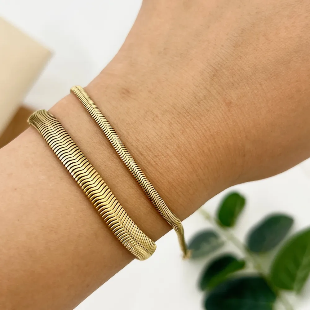 Serpente 3mm -Bracciale in Acciaio - BAC-413-3126