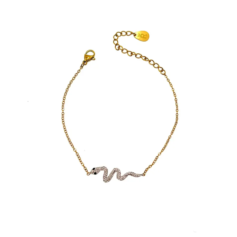 Serpente con Strass-Bracciale in Acciaio - BAC413-416