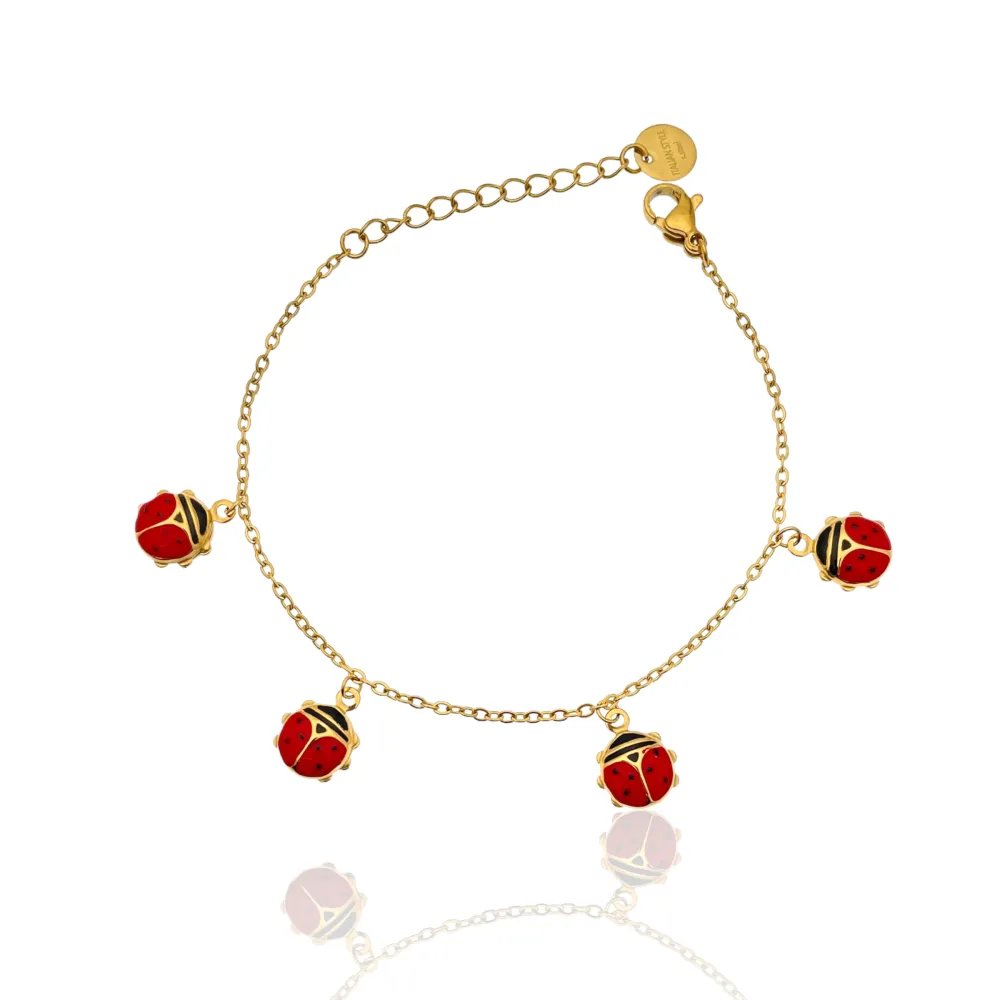 Coccinella-Bracciale in Acciaio - BAC-413-AA616B