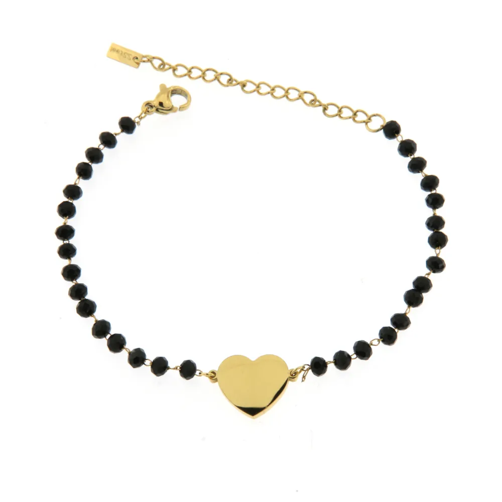 BAC6603-Cuore Rosario - Bracciale in Acciaio con Chiusura - BAC6603-Cuore Rosario - Bracciale in Acciaio con Chiusura