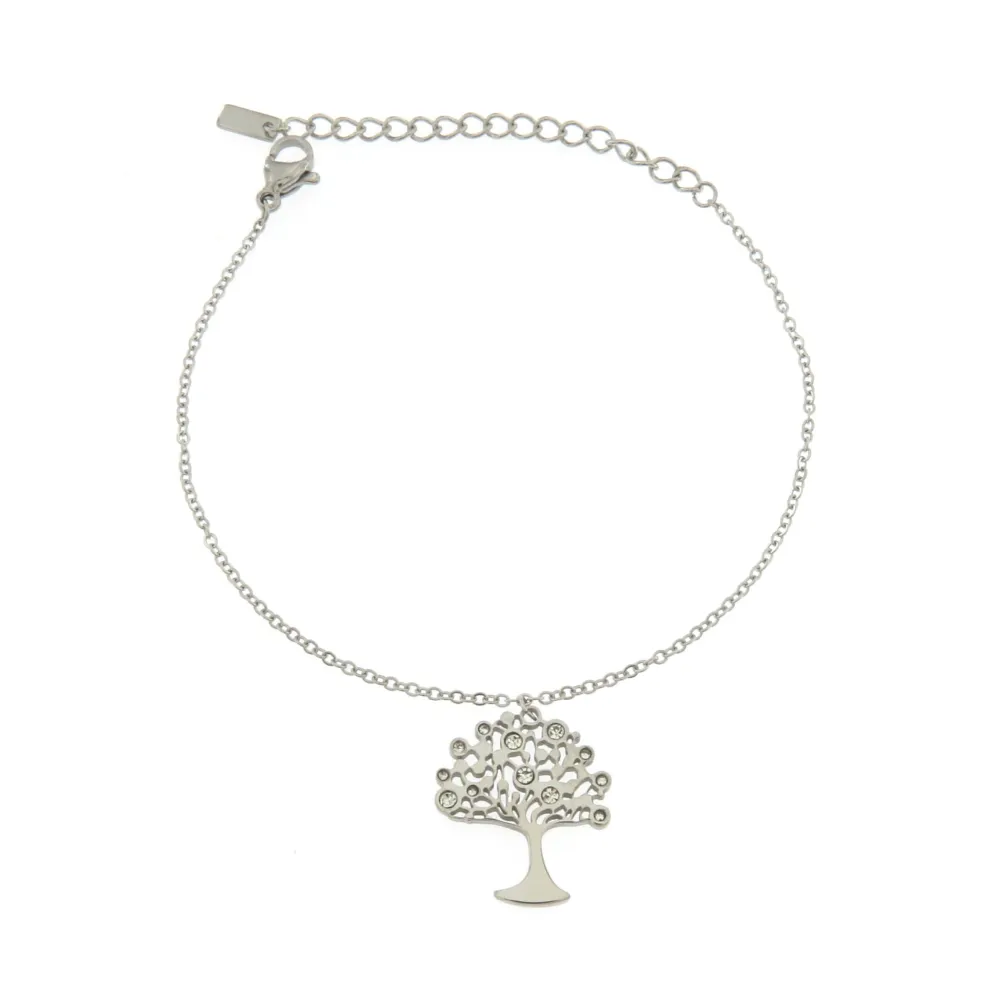 BAC6784-Albero della Vita-Bracciale con Chiusura in Acciaio - BAC6784-Albero della Vita-Bracciale con Chiusura in Acciaio