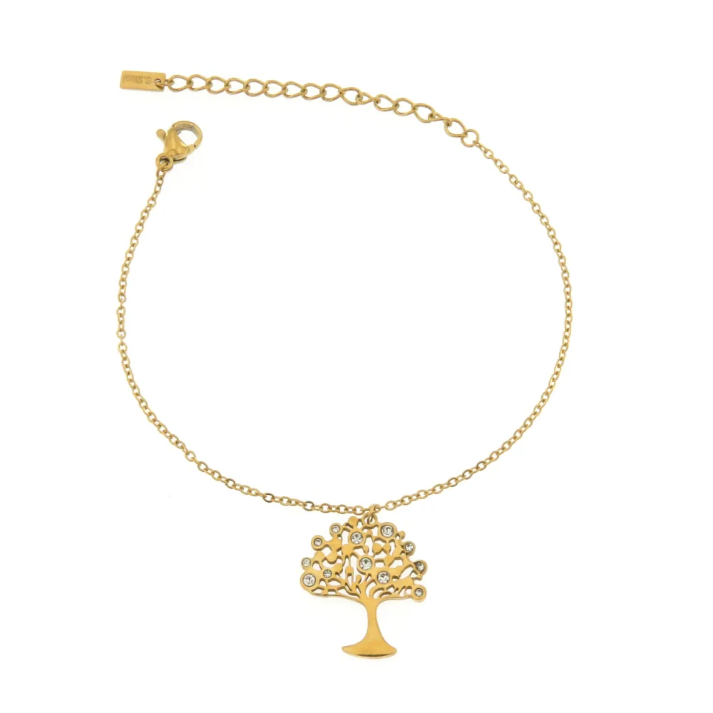 BAC6784-Albero della Vita-Bracciale con Chiusura in Acciaio - BAC6784-Albero della Vita-Bracciale con Chiusura in Acciaio
