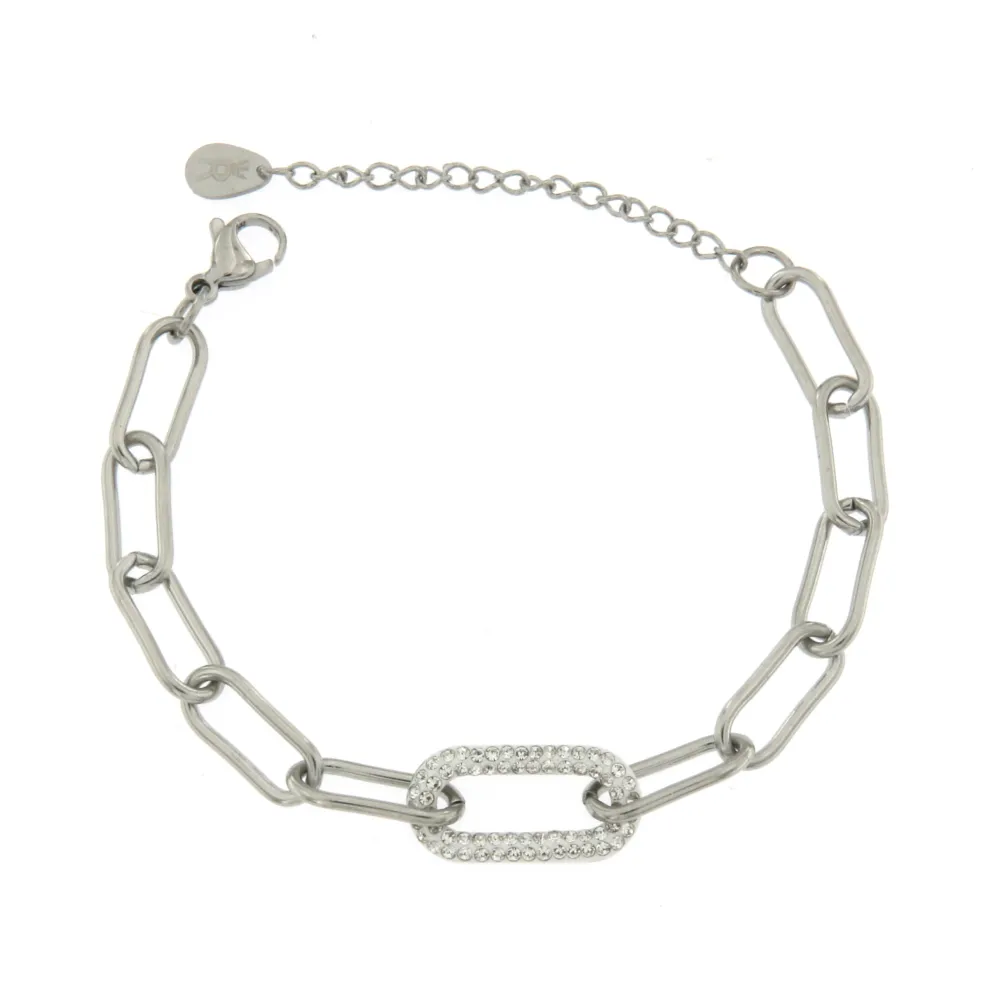BAC7070-Ovale Piccolo-Bracciale in Acciaio - BAC7070-Ovale Piccolo-Bracciale in Acciaio