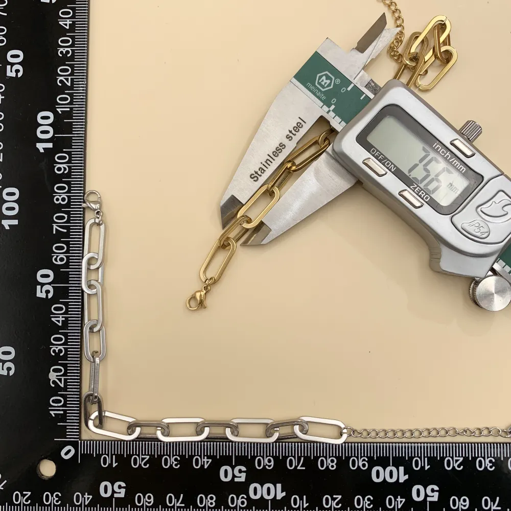 BAC7468-Catena Piccola 7x14mm  -Bracciale in Acciaio - BAC7468-Catena Piccola 7x14mm  -Bracciale in Acciaio