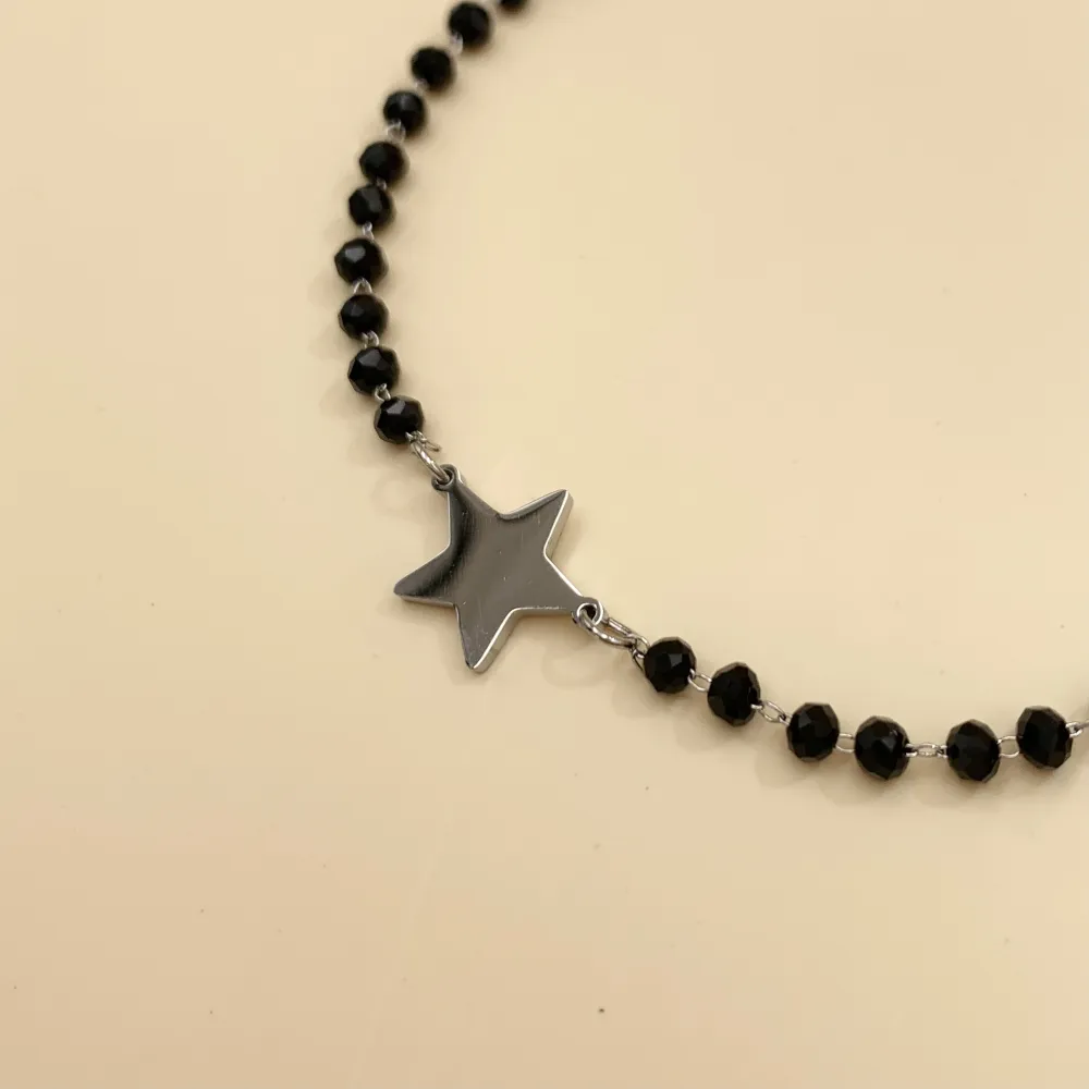 BAC7471-Rosario con Stella-Bracciale in Acciaio - BAC7471-Rosario con Stella-Bracciale in Acciaio