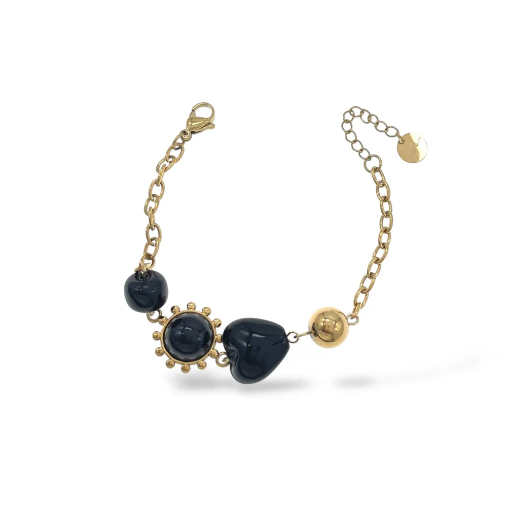 Cuore-Bracciale in Acciaio con Chiusura - BAC-765-85