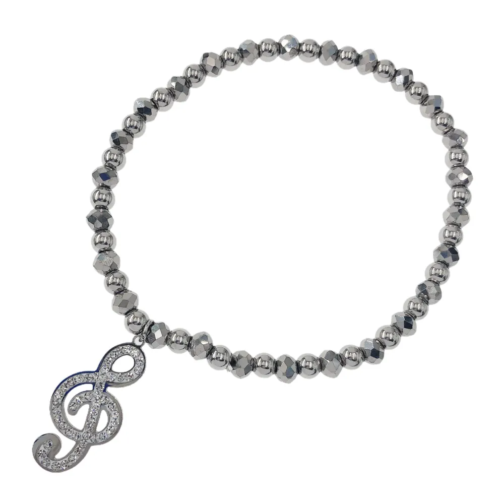 Nota Musicale Ballerina-Bracciali Tris Elastici in Acciaio - BAE-413-0410