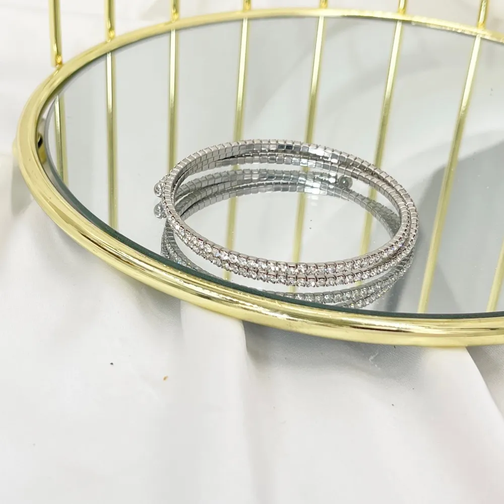 Tennis Multifili-Bracciale a Molla in Acciaio - BAR-103-AA3371B