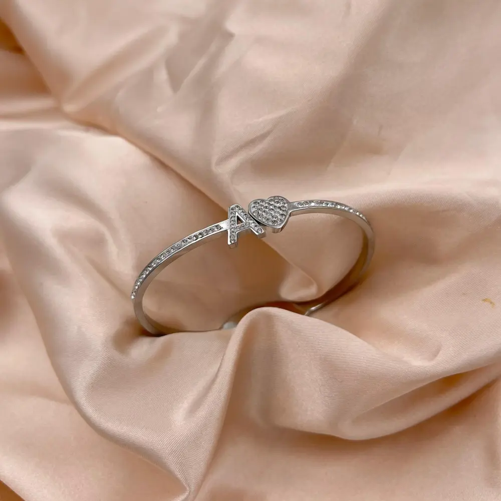 Iniziale-Bracciale Rigido in Acciaio - BAR413-1083