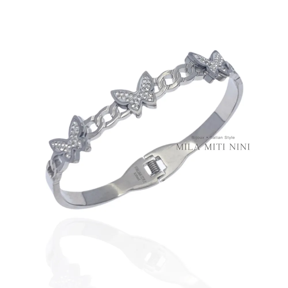 Farfalla-Bracciale Rigido in Acciaio - BAR-413-1139A